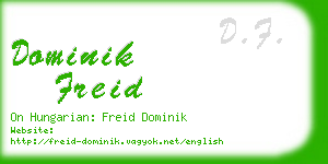 dominik freid business card